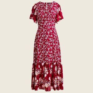 J Crew Tiered Floral Dress